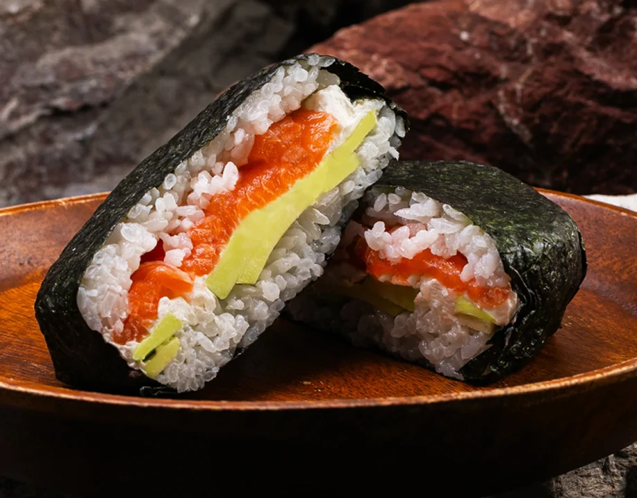 Burger-sushi with Salmon