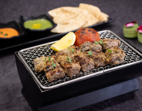 BBQ charcoal beef kebab