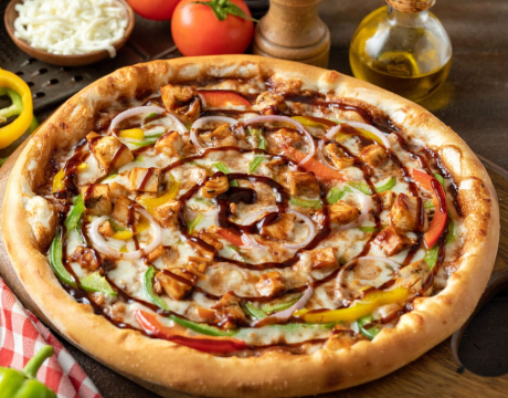 BBQ chicken pizza