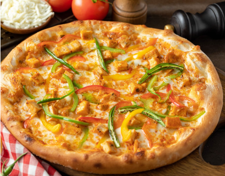 Chicken tikka pizza