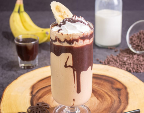 Chocolate banana milkshake