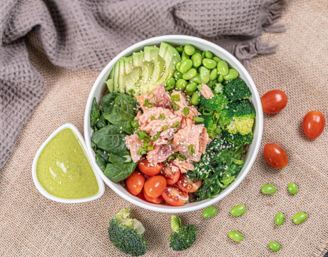 Salmon avocado salad
