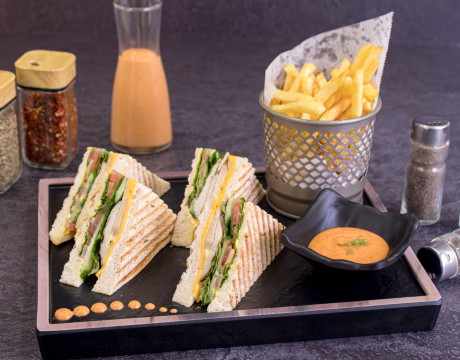 Signature chicken club sandwich  ‎