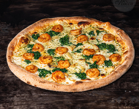 Pizza Garlic Pesto Shrimp